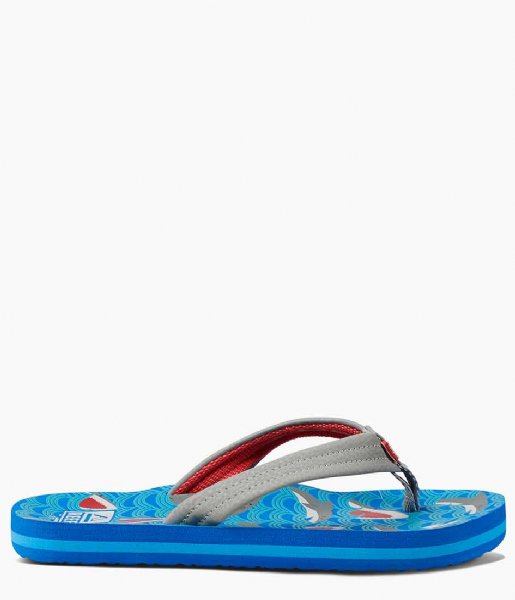 Reef Slippers Kids Ahi blue shark Reef Slippers Kids Ahi blue shark