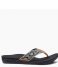 Reef Slippers Reef Ortho Bounce Woven black white Reef Slippers Reef Ortho Bounce Woven black white
