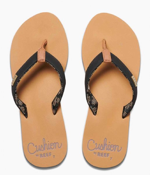 Reef Slippers Reef Cushion Sands black tan Reef Slippers Reef Cushion Sands black tan