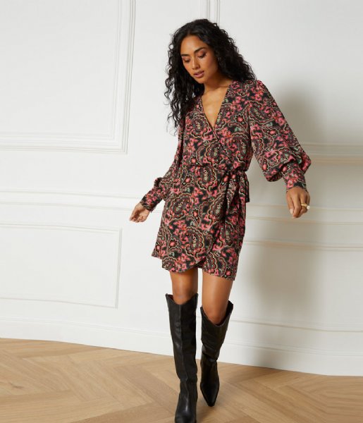 Refined Department  Woven Paisley Wrap Dress Chelsey Paisley (750)