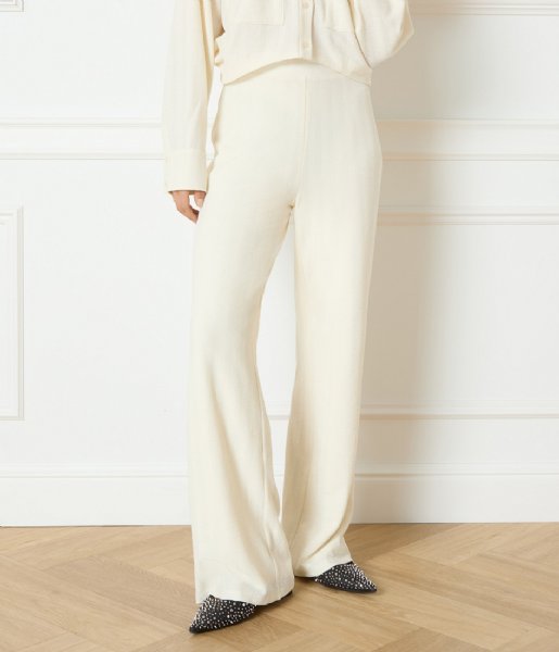 Refined Department  Knitted Structured Pants Nova Creamy White (003)