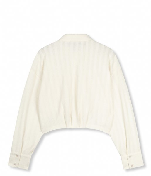 Refined Department  Knitted Cropped Blouse Lyloe Creamy White (003)
