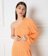 Refined Department Knitted One Shoulder Top Cleo Peach (403)