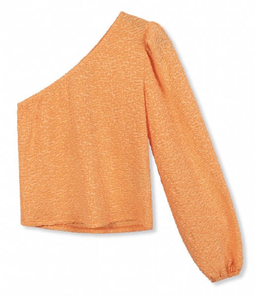 Refined Department  Knitted One Shoulder Top Cleo Peach (403)