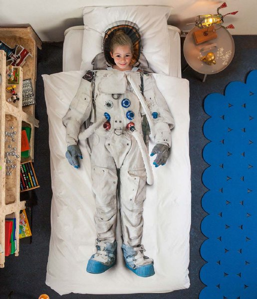 SNURK  Astronaut 140x220cm Wit