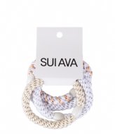 SUI AVA 4-Pack Basic Essentials Elastics Bright White