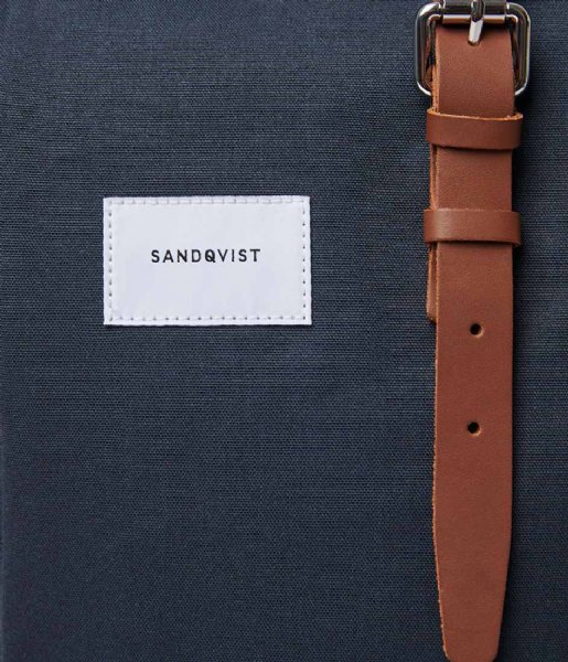 Sandqvist  Dante 16 Inch Navy with Cognac Brown Leather
