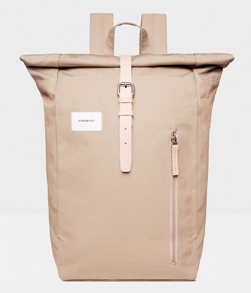 Sandqvist Laptop rugzak Dante 15 Inch beige with natural leather (1237) Sandqvist Laptop rugzak Dante 15 Inch beige with natural leather (1237)