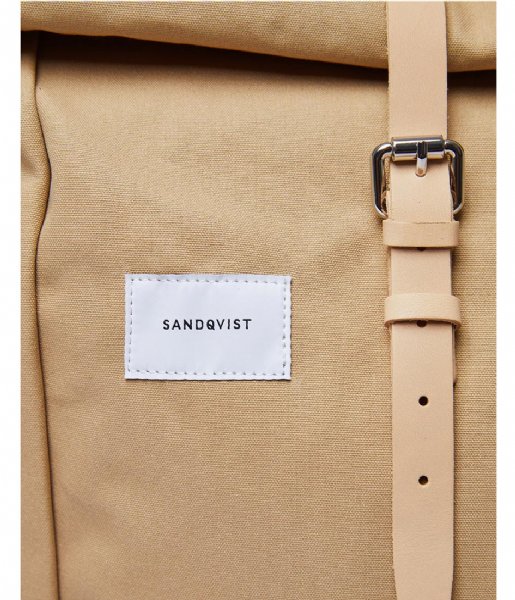 Sandqvist Laptop rugzak Dante 15 Inch beige with natural leather (1237) Sandqvist Laptop rugzak Dante 15 Inch beige with natural leather (1237)