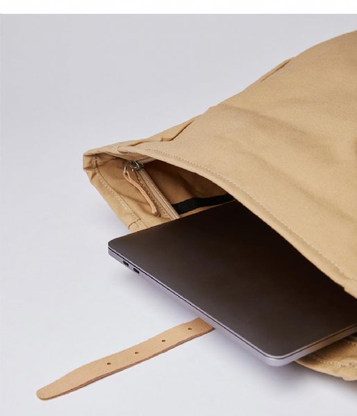 Sandqvist Laptop rugzak Dante 15 Inch beige with natural leather (1237) Sandqvist Laptop rugzak Dante 15 Inch beige with natural leather (1237)