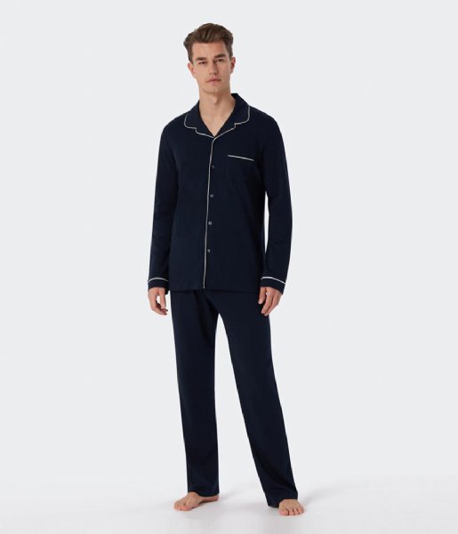 Schiesser  Pyjama Long Dark Blue (803)