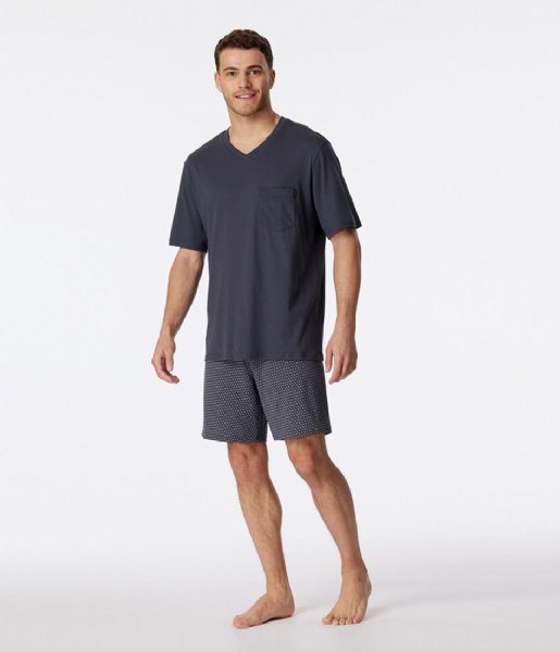Schiesser  Pyjama Short Charcoal (003)