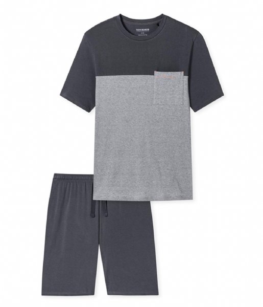 Schiesser  Pyjama Short Charcoal (003)