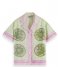 Scotch and Soda  Placed All Over Printed Short Sleeved Shirt Bandana Patchwork (5550)