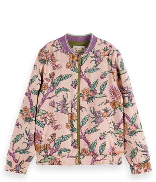 Scotch and Soda  All Over Printed Reversible Bomber Flower Garden (5536)