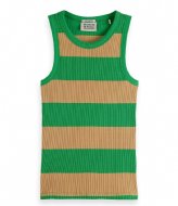 Scotch and Soda Cotton In Conversion Striped Racer Tank Bright Parakeet (5704)