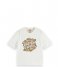 Scotch and Soda  Relaxed Fit Floral Logo Artwork T-Shirt Off White (0001)