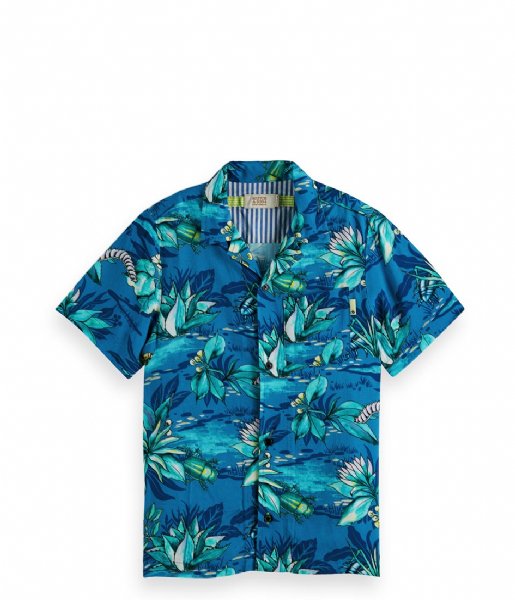 Scotch and Soda  All Over Printed Short Sleeved Shirt Bugs Allover (5557)