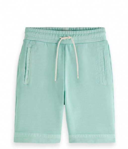 Scotch and Soda  Garment Dyed Sweat Short In Organic Cotton Mint (0108)