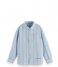 Scotch and Soda  Yarn Dyed Long Sleeved Linen Shirt Blue Stripe (5233)