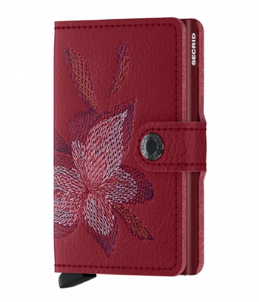 Secrid Pasjes portemonnee Miniwallet Stitch Magnolia rosso