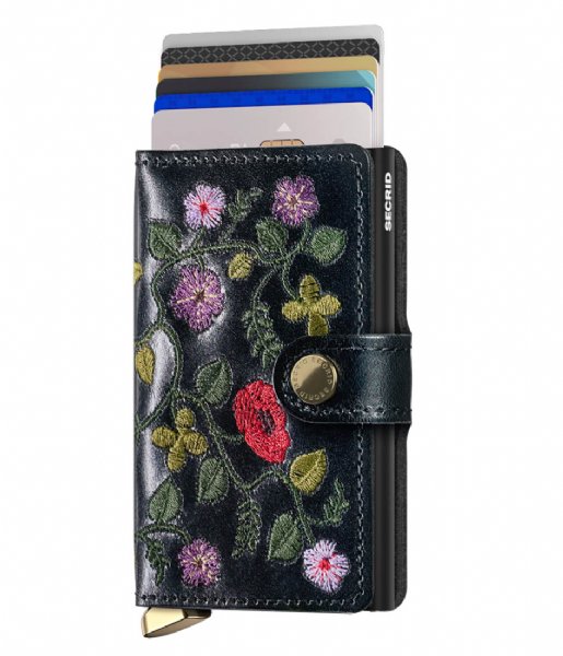 Secrid  Premium Miniwallet Stitch Floral Black