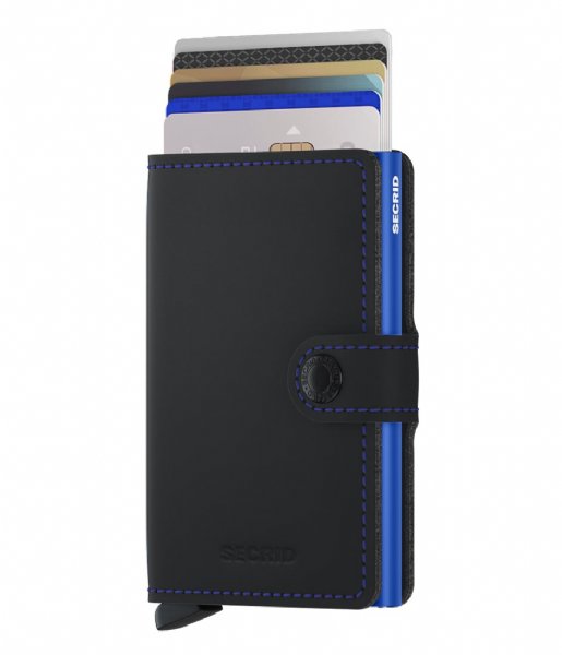 Secrid Pasjes portemonnee Miniwallet Matte Black & Blue