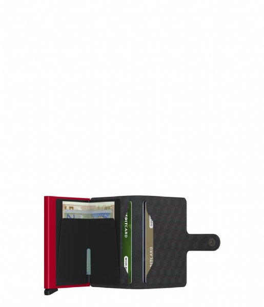 Secrid Pasjes portemonnee Miniwallet Optical Black-Red