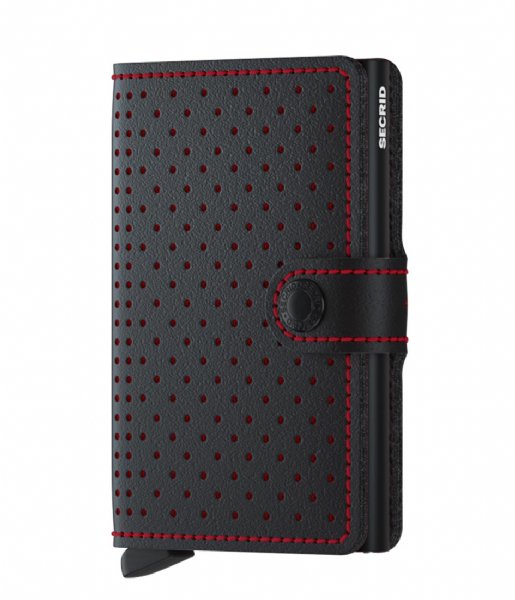 Secrid Pasjes portemonnee Miniwallet Perforated Black-Red