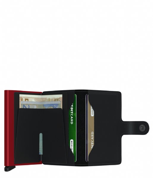 Secrid Pasjes portemonnee Miniwallet Matte black & red