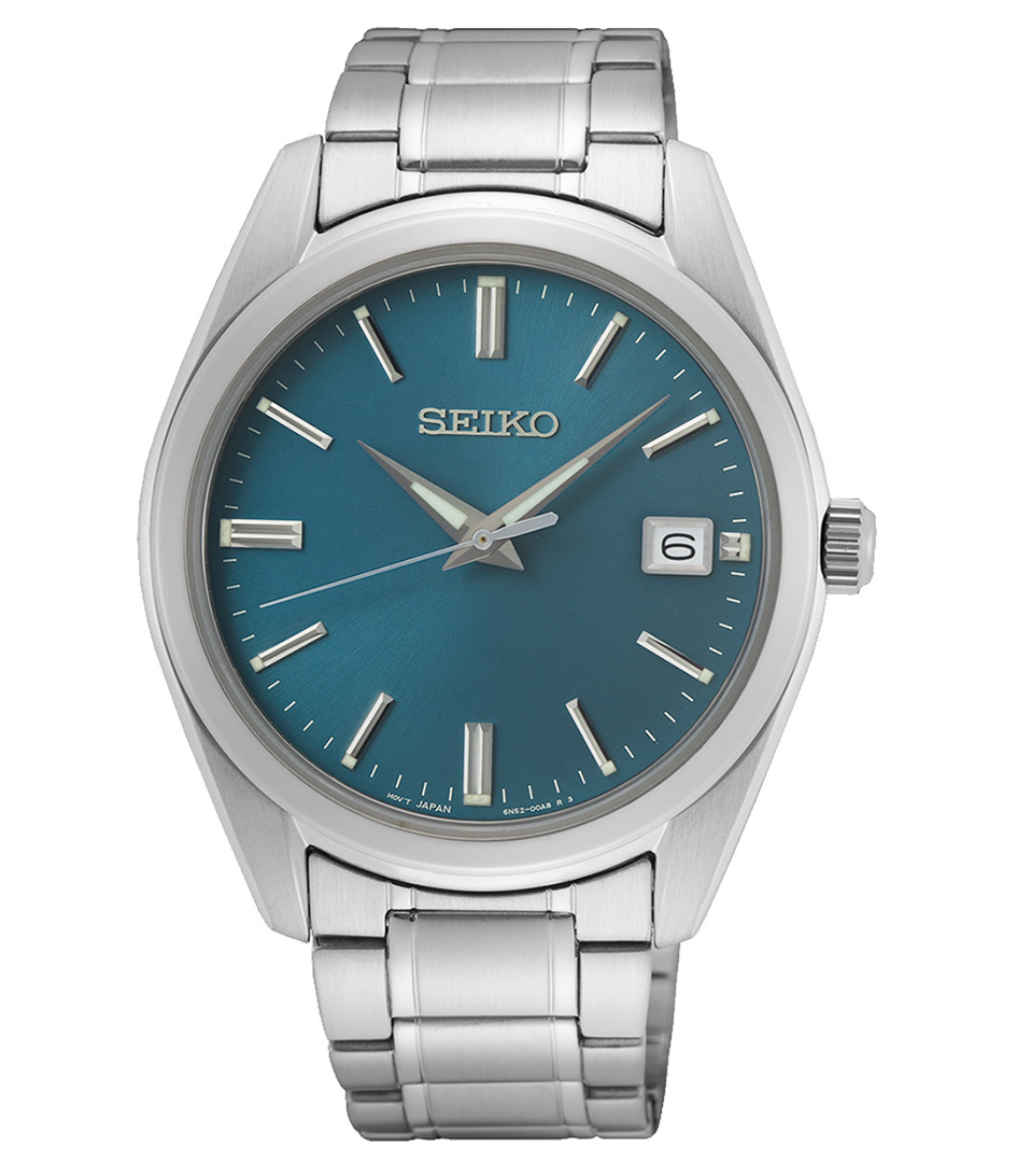 Seiko Watch SUR525P1 Silver Blue | The Little Green Bag