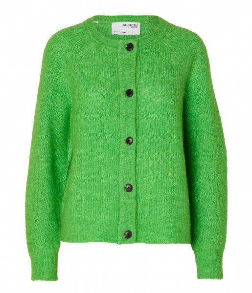 Selected Femme  Lulu Ls Knit Short Cardigan B Classic Green Melange (4384901)