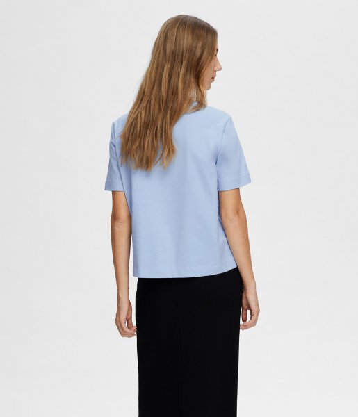 Selected Femme  Essential Ss Boxy Tee Cashmere Blue (4379377)