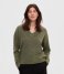 Selected FemmeMaline Long Sleeve Knit V-Neck Dusky Green (#746C57)