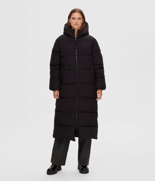 Selected Femme  Janina Long Puffer Coat Black (4291785)