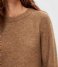 Selected Femme  Rena Ls Knit O-Neck Camp Toasted Coconut White Core (4343408)