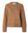 Selected Femme  Rena Ls Knit O-Neck Camp Toasted Coconut White Core (4343408)