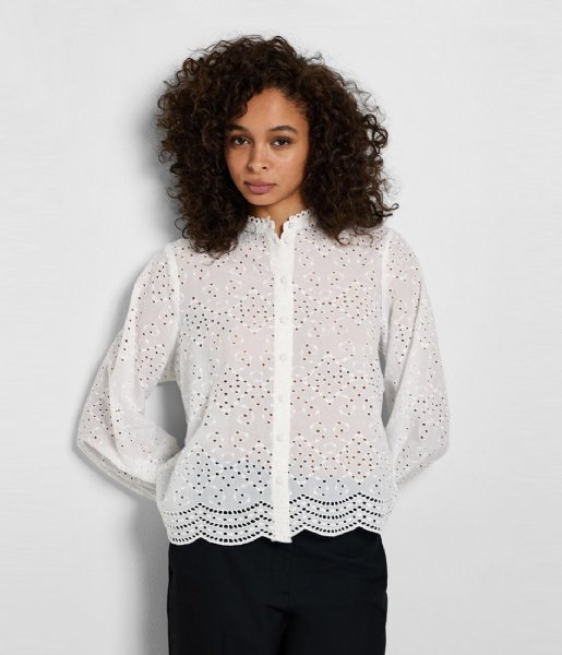 Selected Femme  Tatiana L/S Embr Shirt Bright White (4384869)