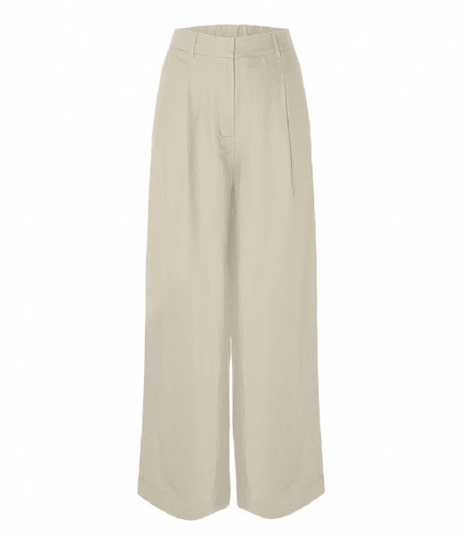 Selected Femme  Lyra High Waist Wide Linen Pant B Sandshell (4433447)
