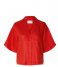 Selected Femme  Lyra 2/4 Boxy Revers Linen Shirt B Flame Scarlet (4431315)