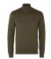 Selected HommeBerg Roll Neck B Ivy Green (#585442)