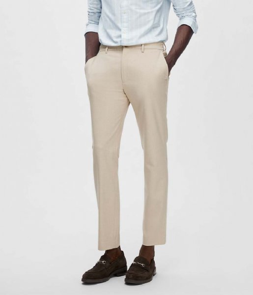 Selected Homme  Slim Dave 175 Structure Trousers Flex Beige