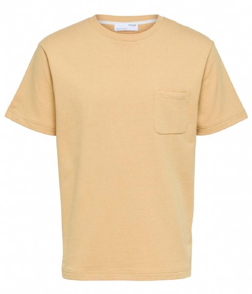 Selected Homme  Relaxsoon Pocket  Short Sleeve O Neck Tee W New Wheat
