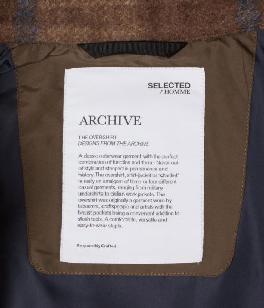 Selected Homme  Archive Overshirt Ermine (#836B4F)
