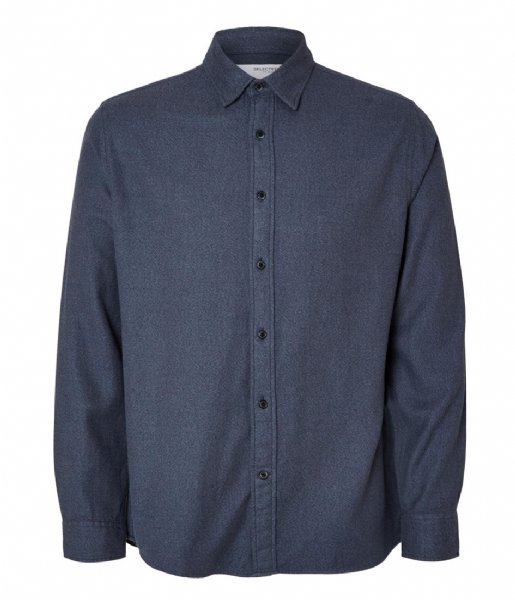 Selected Homme  Regowen Twist Shirt Long Sleeve W Navy Blazer (#282D3C)