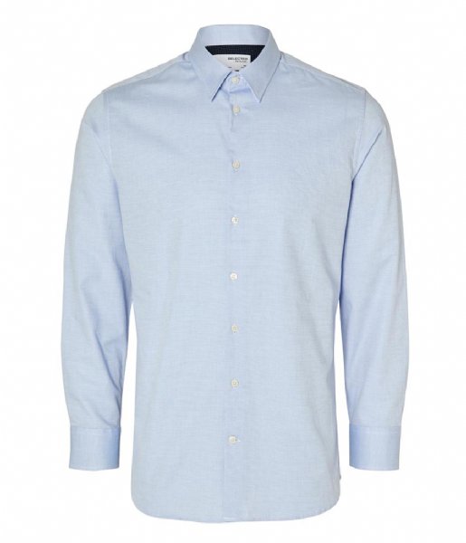 Selected Homme  Slimsoho-Detail Shirt Long Sleeve Cashmere Blue (#A5B8D0)