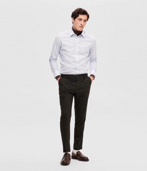 Selected Homme  Slimsoho-Detail Shirt Long Sleeve White (#ffffff)