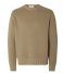 Selected Homme  Bert Relaxed Long Sleeve Knit Stu Crew Neck W Mermaid (#817A65)