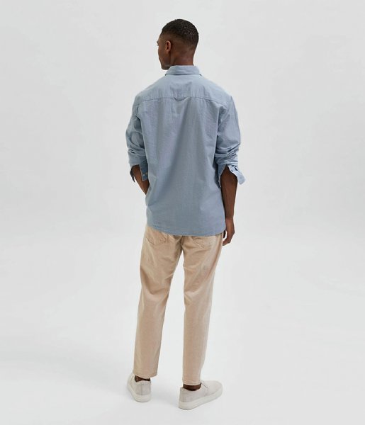 Selected Homme  Regdenim Untuck Shirt Long Sleeve B Medium Blue Denim (#1500FF)