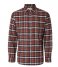 Selected HommeSlimowen-Flannel Shirt Long Sleeve Burnt Henna (#7E392F)